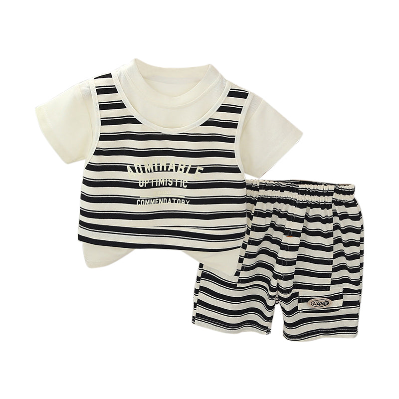 Boys Striped Shirt With Short