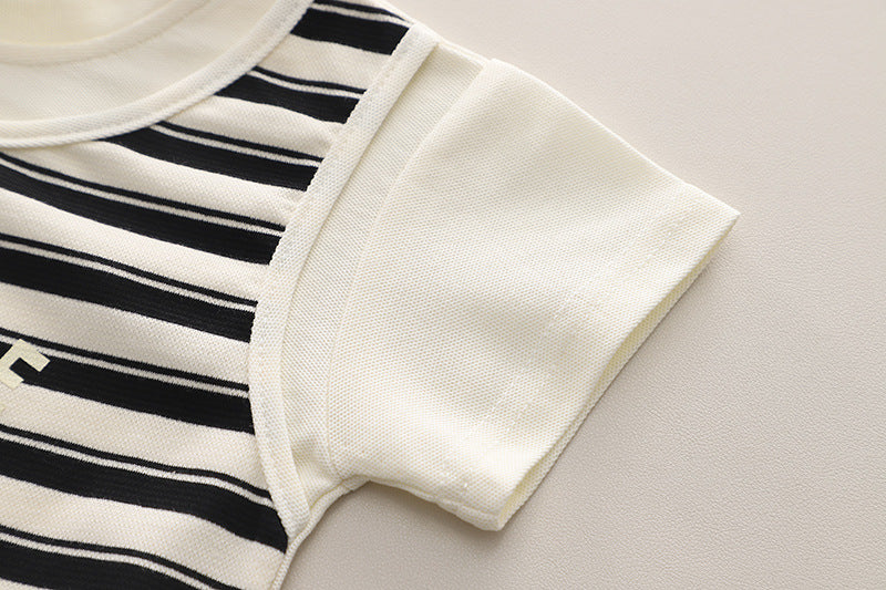 Boys Striped Shirt With Short
