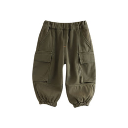 Boys Cotton Mid-Rise Joggers Trouser