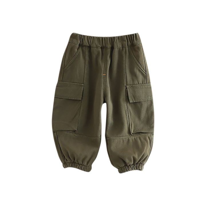 Boys Cotton Mid-Rise Joggers Trouser