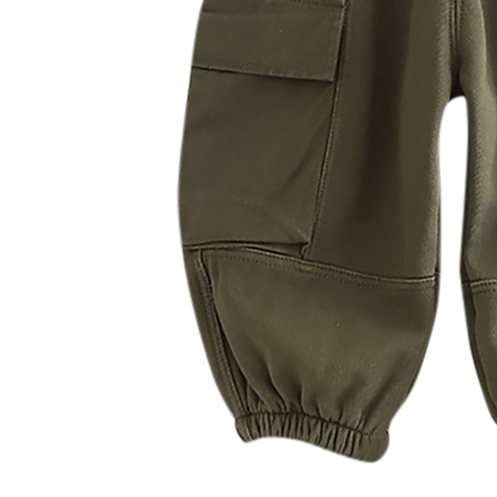 Boys Cotton Mid-Rise Joggers Trouser
