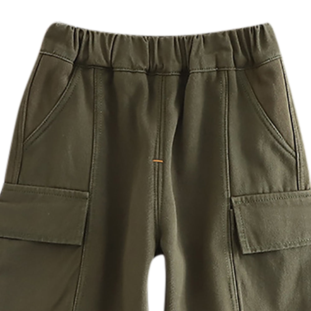 Boys Cotton Mid-Rise Joggers Trouser