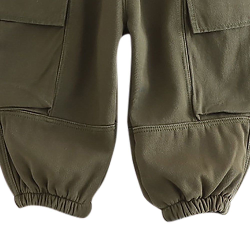 Boys Cotton Mid-Rise Joggers Trouser