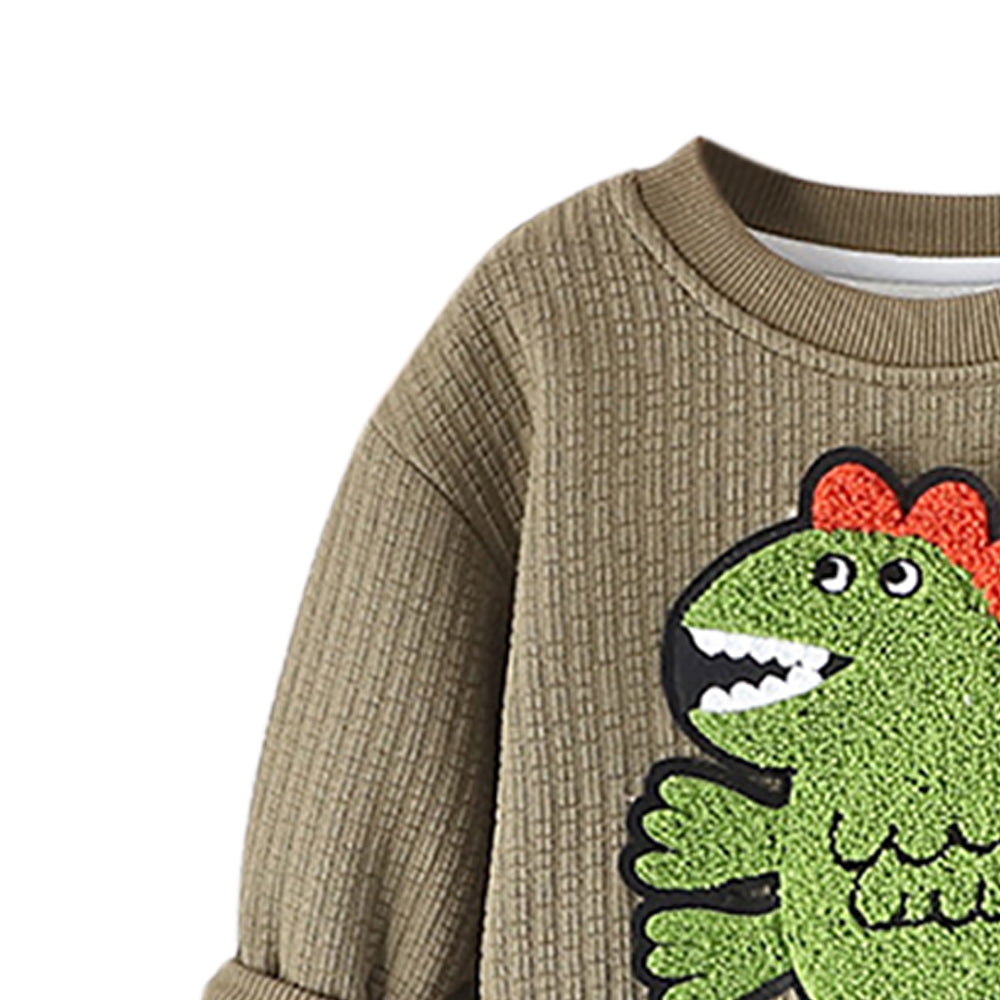 Boys Green Woven Design Top with Trousers
