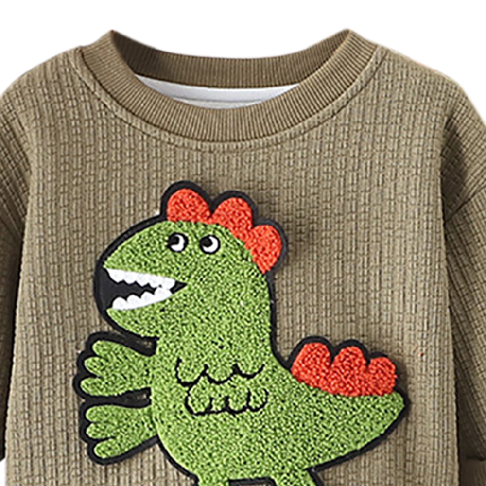 Boys Green Woven Design Top with Trousers