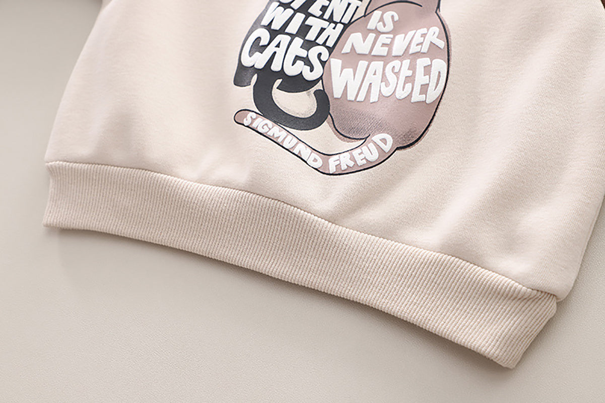 Boys Brown & Off White Colourblocked T-shirt with Pyjamas