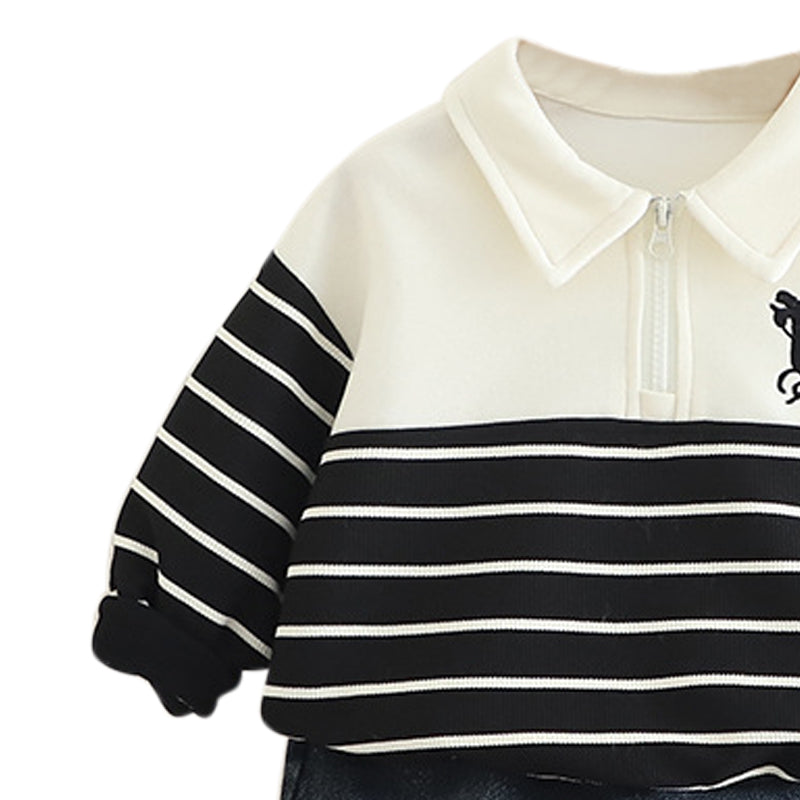 Boys Striped Sweatshirt With Trousers