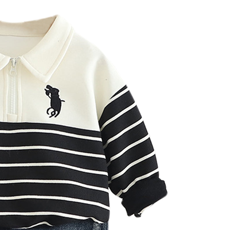 Boys Striped Sweatshirt With Trousers
