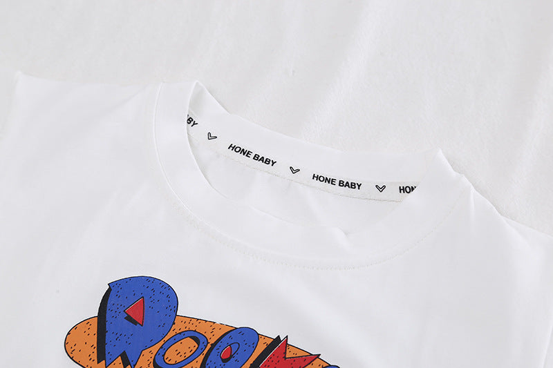 Boys Printed Pure Cotton T-shirt with Shorts