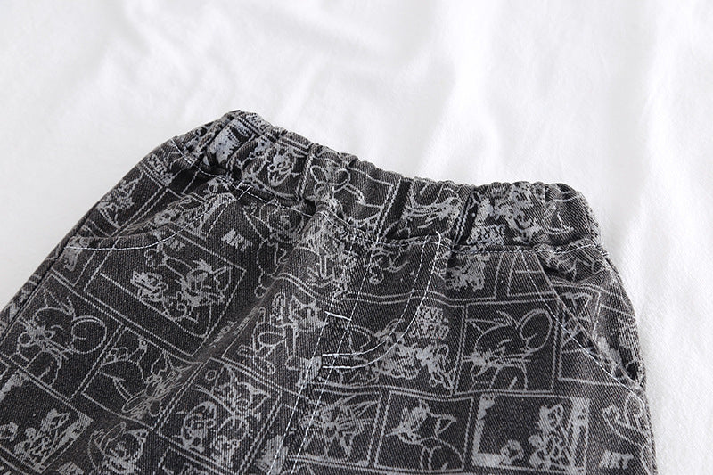 Boys Printed Pure Cotton T-shirt with Shorts
