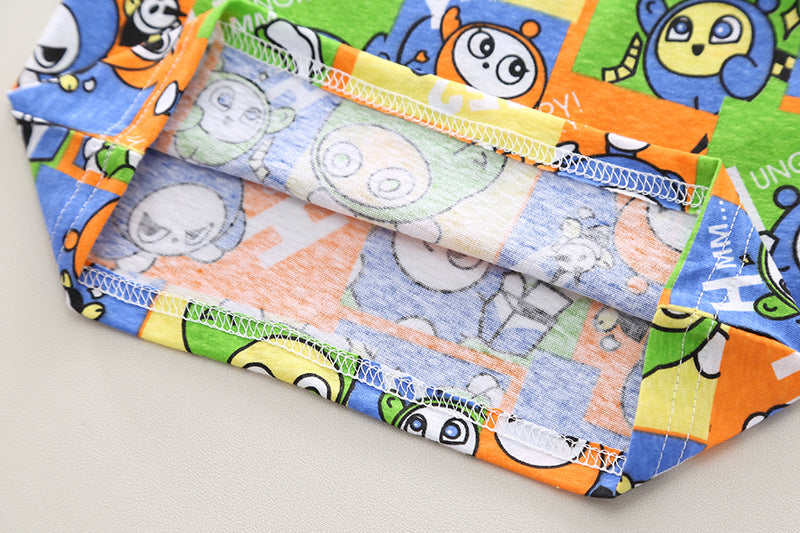 Boys Conversational Printed Round Neck T-shirt with Shorts