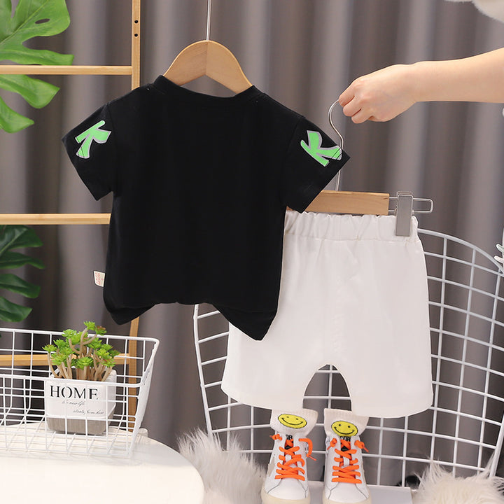 Boys Printed T-shirt with Shorts