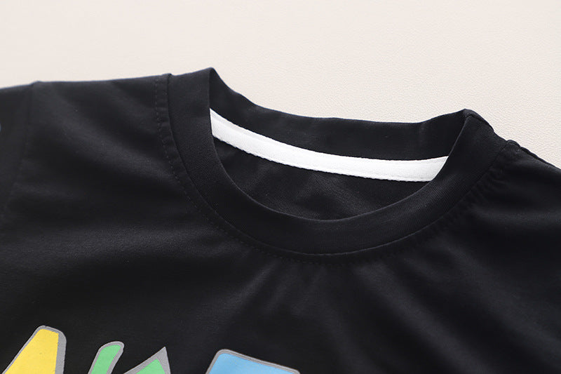 Boys Printed T-shirt with Shorts