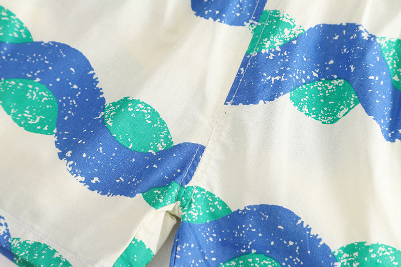 Boys Printed Pure Cotton Shirt with Shorts