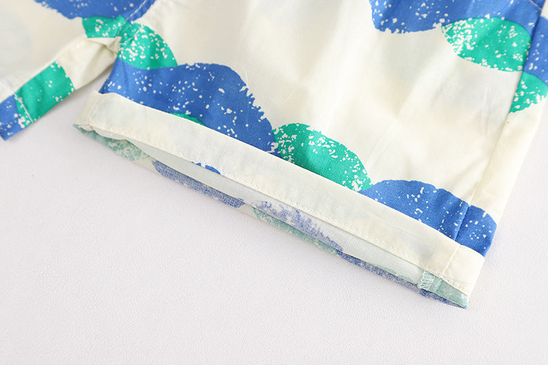 Boys Printed Pure Cotton Shirt with Shorts