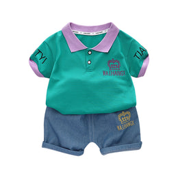 Boys Printed Pure Cotton T-shirt with Shorts