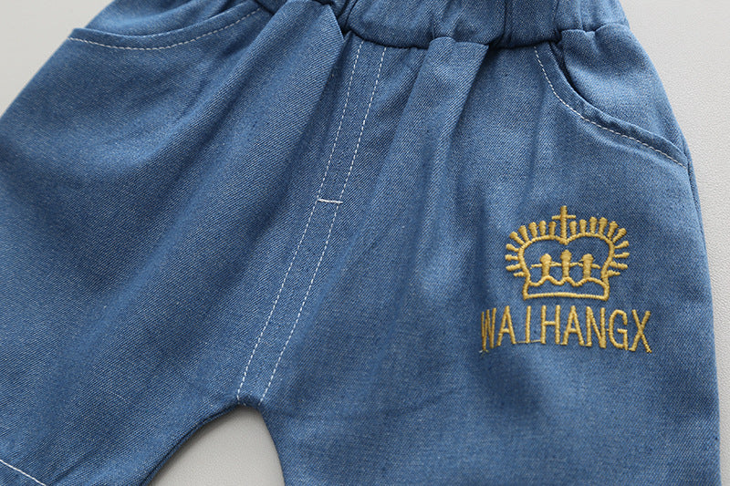 Boys Printed Pure Cotton T-shirt with Shorts