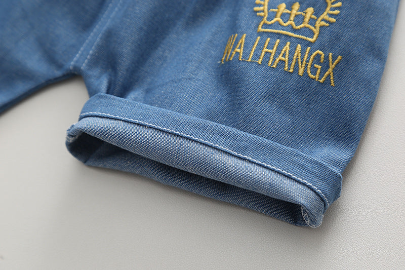 Boys Printed Pure Cotton T-shirt with Shorts