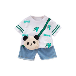 Boys Printed Pure Cotton T-shirt With Short