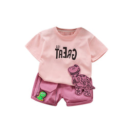 Boys Printed Pure Cotton Top with Shorts