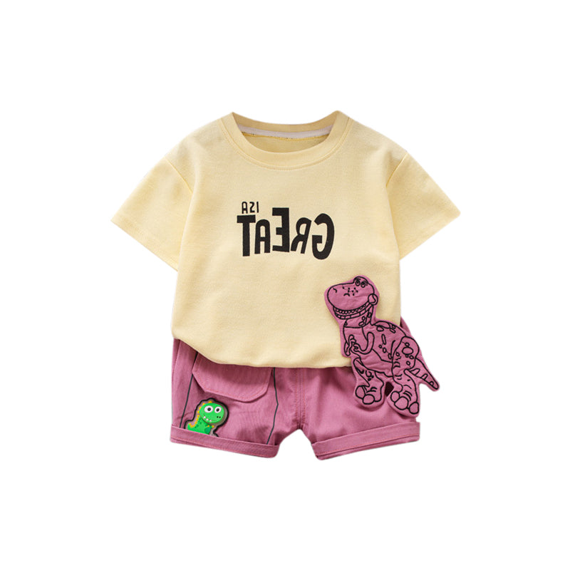 Boys Printed Pure Cotton T-shirt With Short