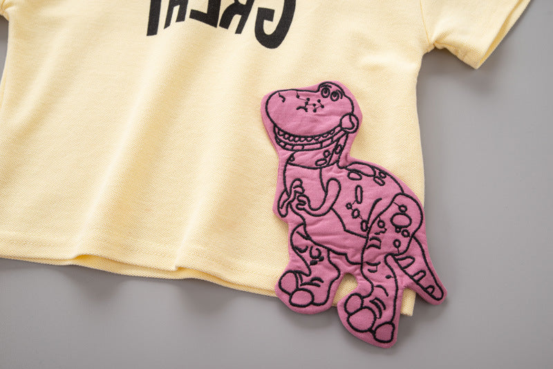 Boys Printed Pure Cotton T-shirt With Short