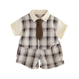 Boys Checked T-shirt With Short