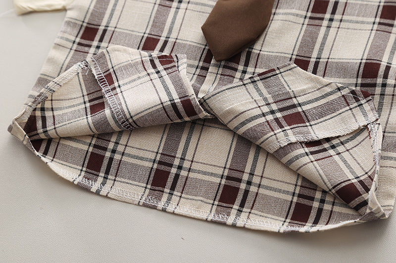 Boys Checked T-shirt With Short