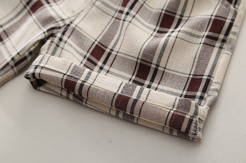 Boys Checked T-shirt With Short
