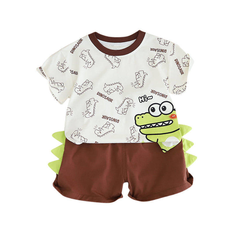 Boys Printed T-shirt with Shorts