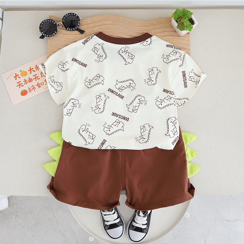 Boys Printed T-shirt with Shorts