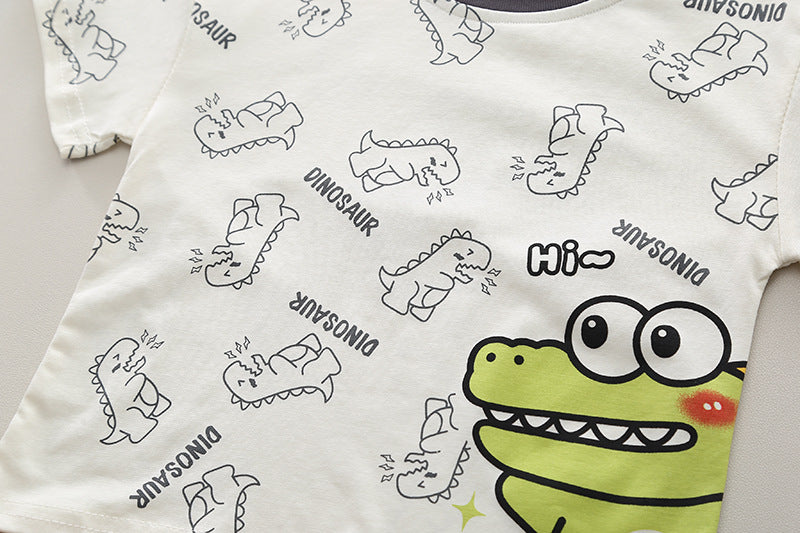 Boys Printed T-shirt with Shorts