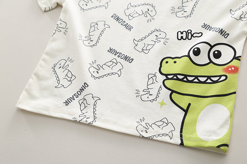 Boys Printed T-shirt with Shorts