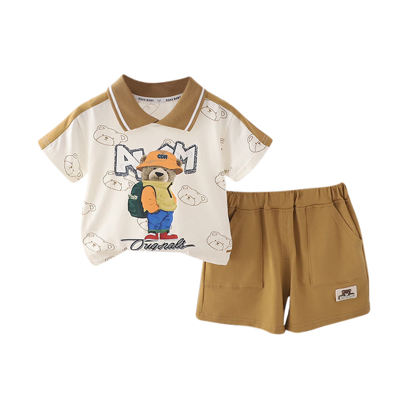 Boys Printed T-shirt With Shorts
