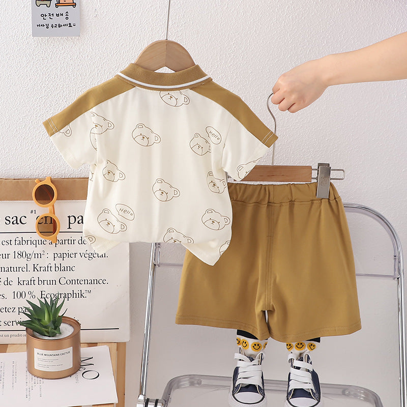 Boys Printed T-shirt With Shorts