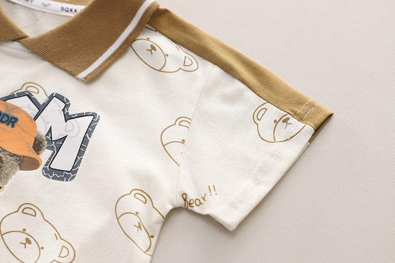 Boys Printed T-shirt With Shorts