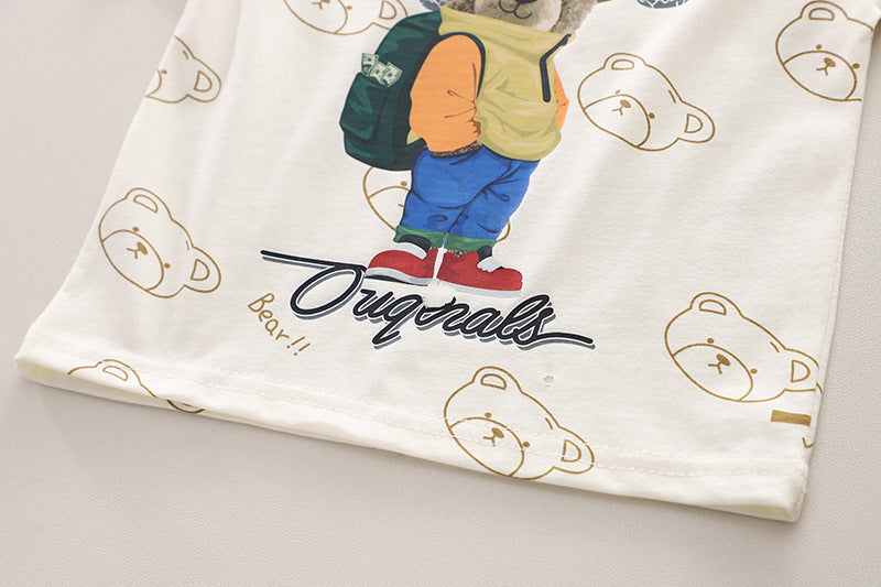 Boys Printed T-shirt With Shorts