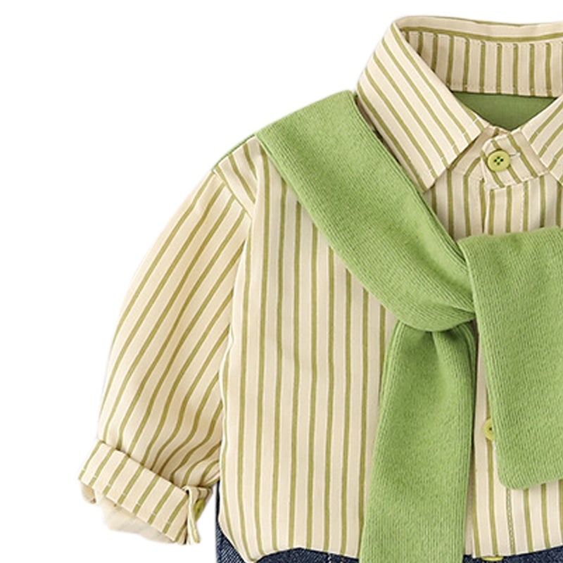 Boys Striped Shirt With Trousers