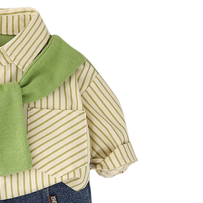 Boys Striped Shirt With Trousers