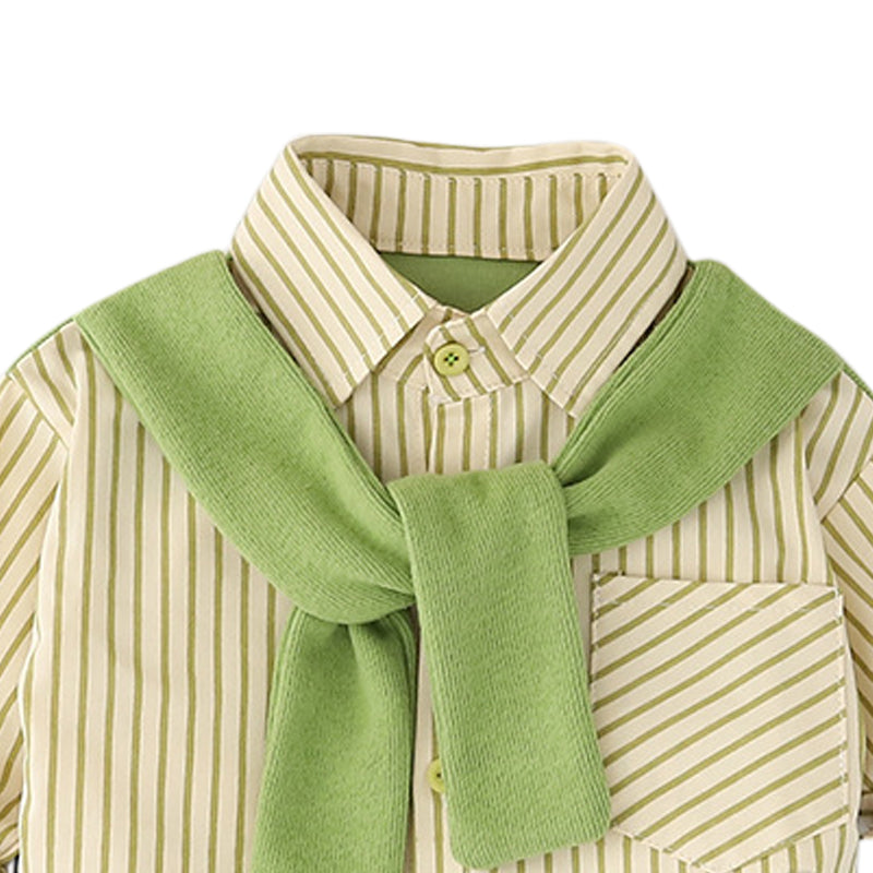 Boys Striped Shirt With Trousers