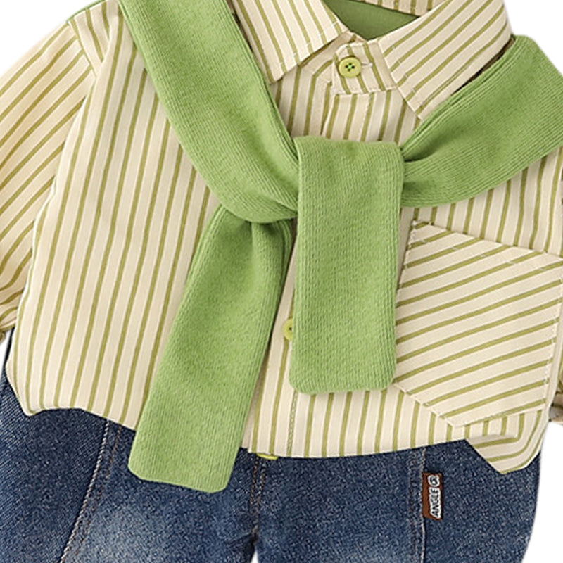 Boys Striped Shirt With Trousers