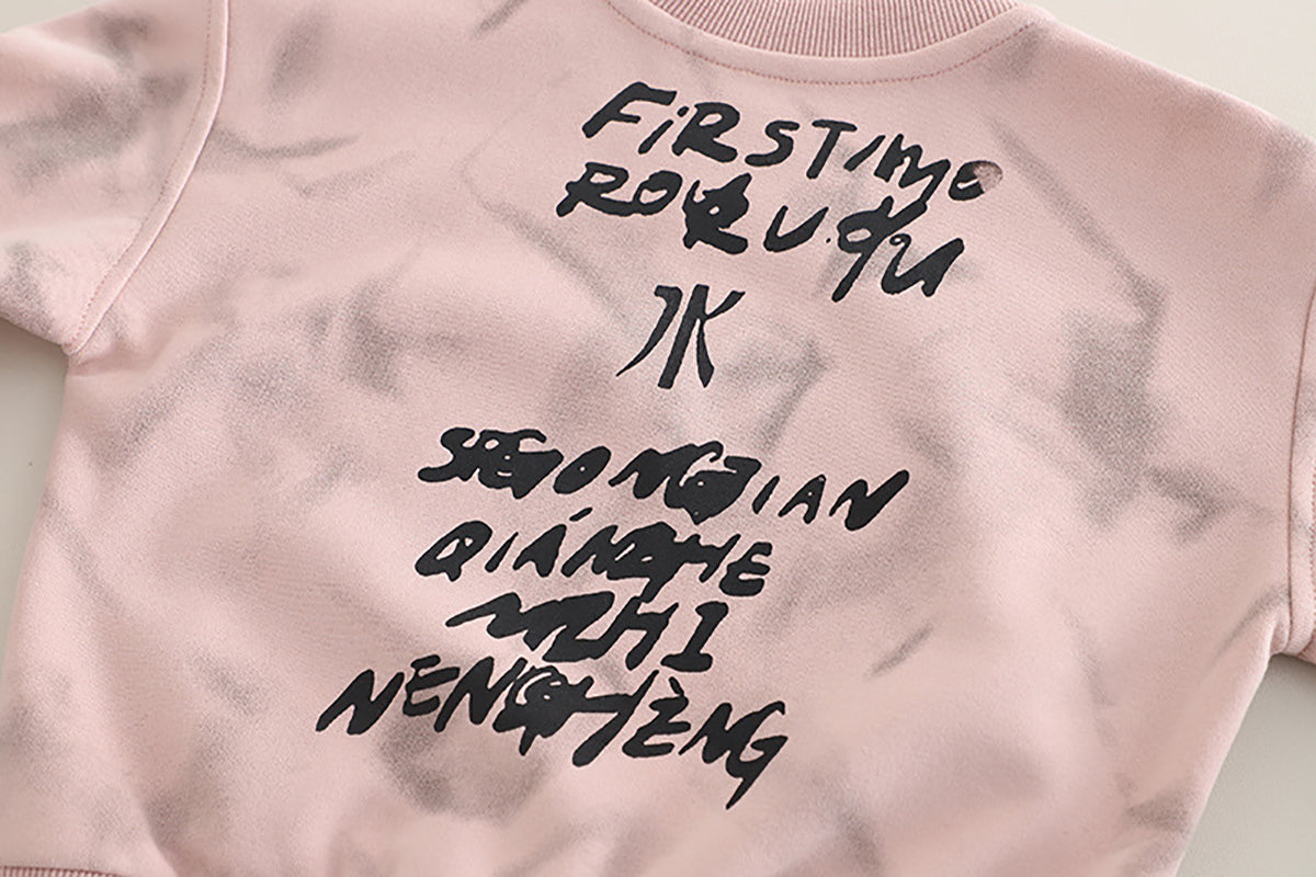 Kids Printed Sweatshirt With Trousers