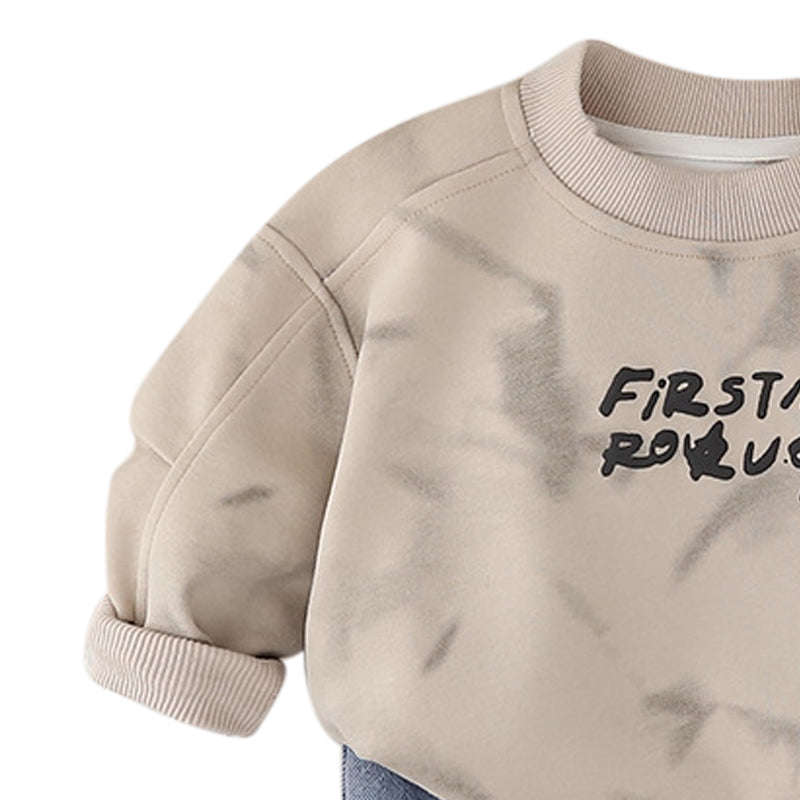 Kids Printed Sweatshirt With Trousers