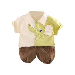 Boys Colourblocked T-shirt with Shorts