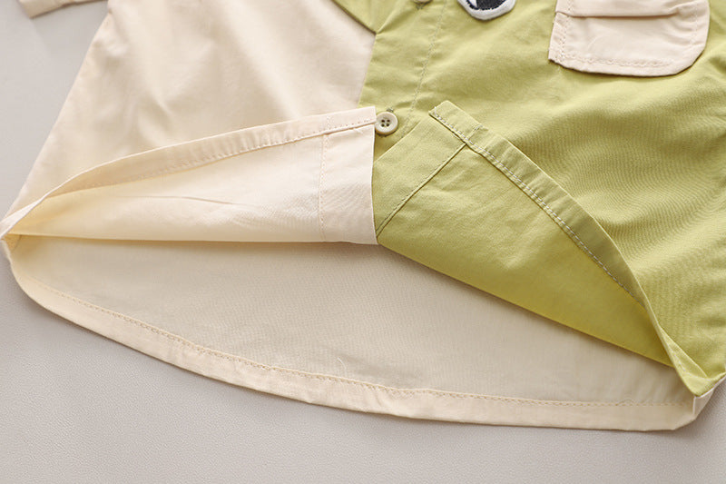 Boys Colourblocked T-shirt with Shorts