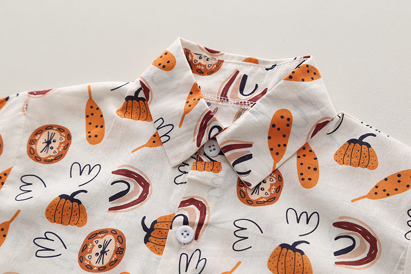 Boys Printed Shirt with Shorts