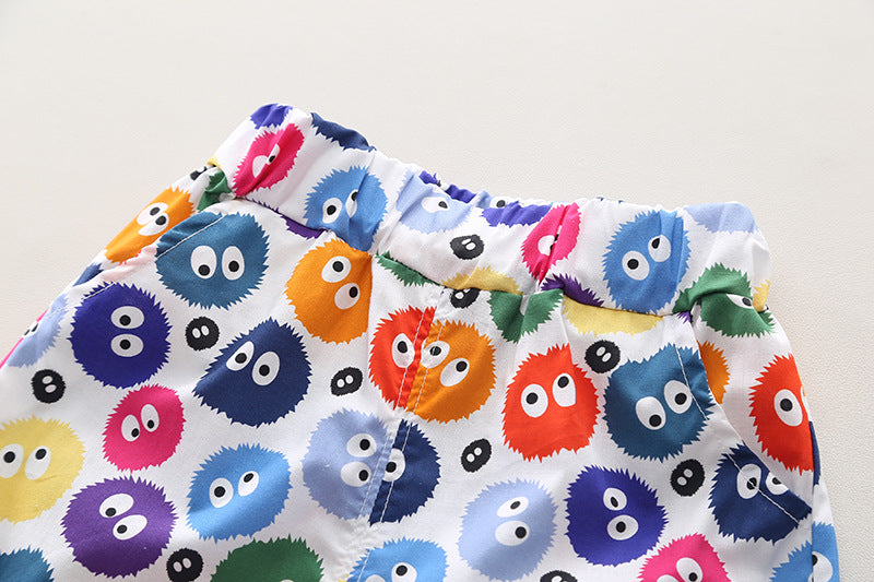 Boys Printed Pure Cotton Pure Cotton Shirt with Shorts