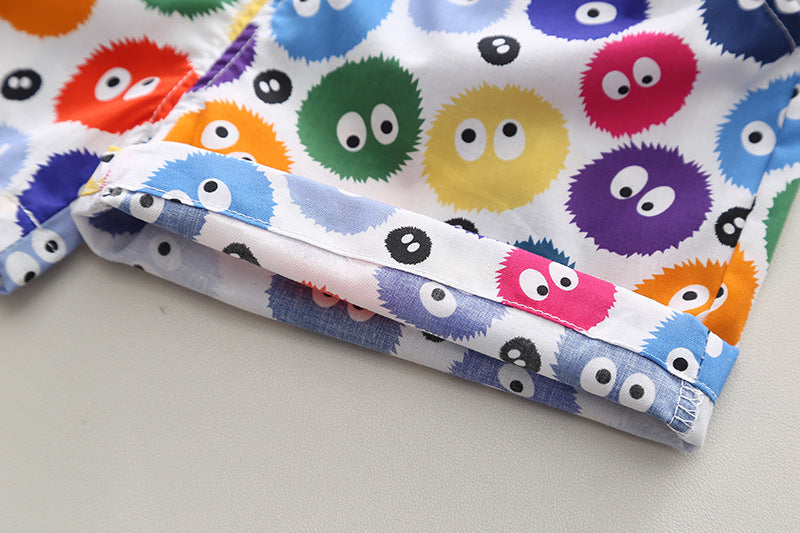 Boys Printed Pure Cotton Pure Cotton Shirt with Shorts