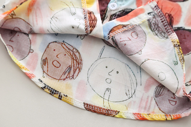 Boys Printed Pure Cotton Shirt with Shorts