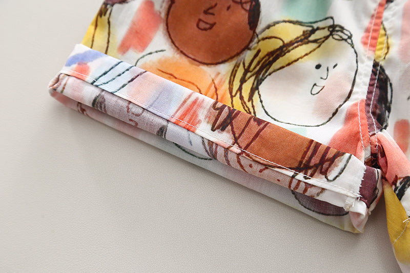 Boys Printed Pure Cotton Shirt with Shorts